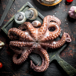 Aufgetauter Pulpo / Krake