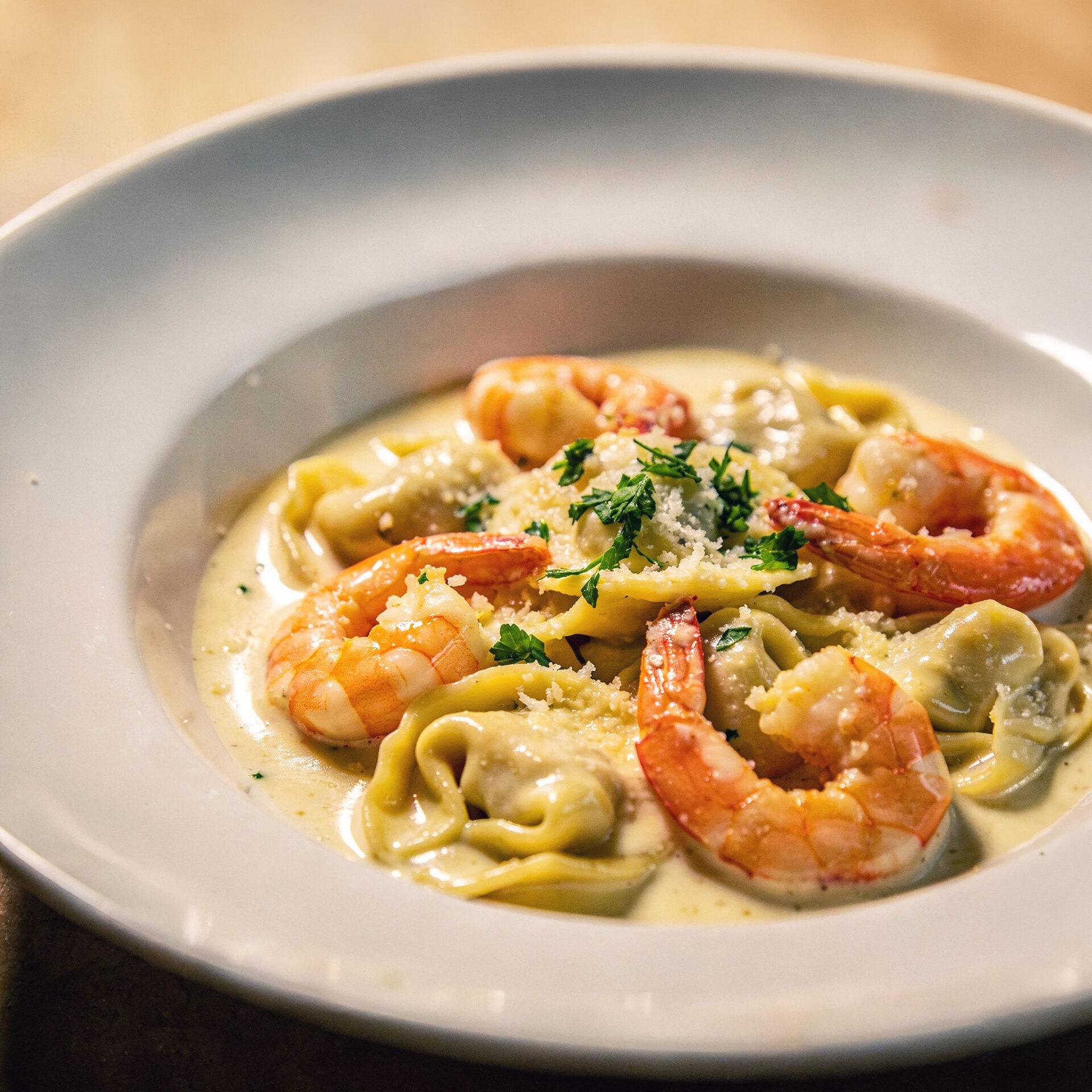 Tortelloni mit Garnelen