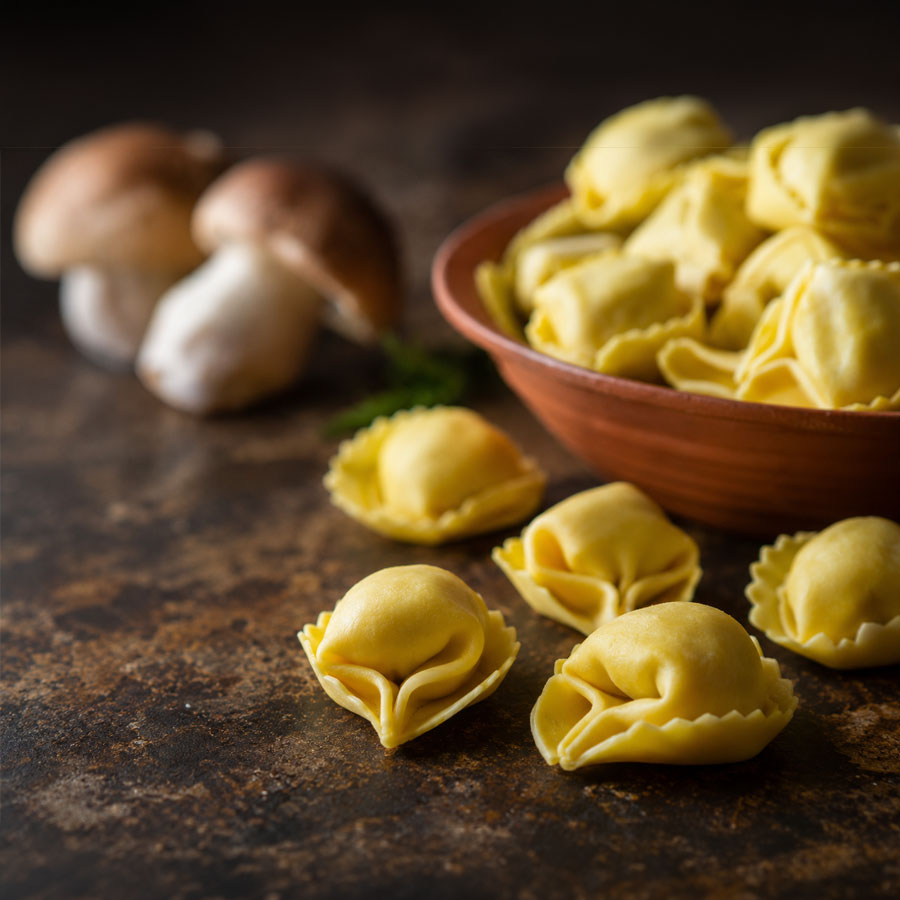 Tortelloni mit Steinpilzen