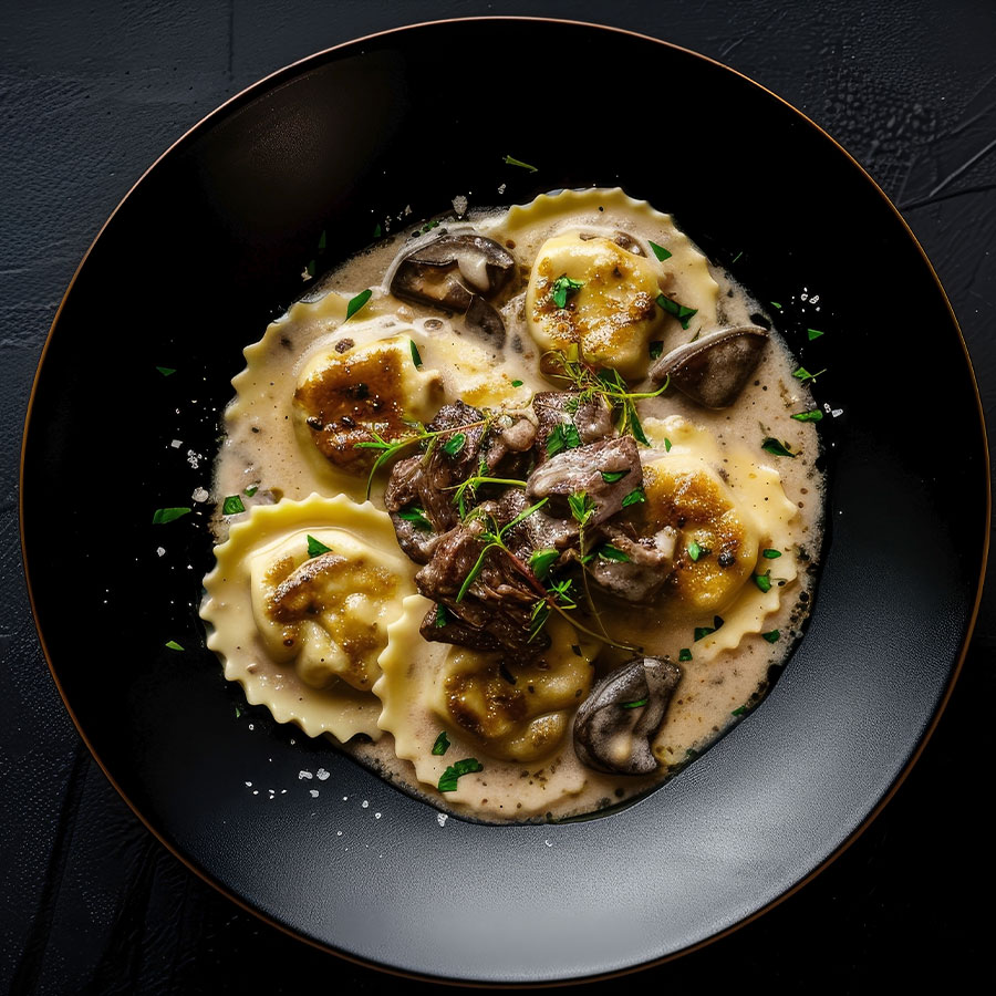Tortelloni mit Steinpilzen