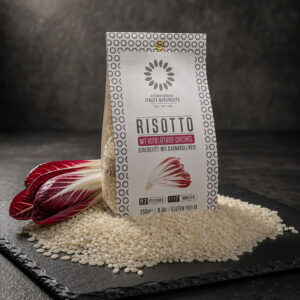 Risotto mit rotblättrigem Chicorée