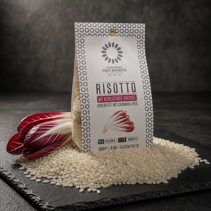 Risotto mit rotblättrigem Chicorée